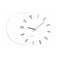 WANDUHR Design Weiß 60/53 cm - Weiß, Holzwerkstoff/Kunststoff (60/53/1cm) - ONZENO