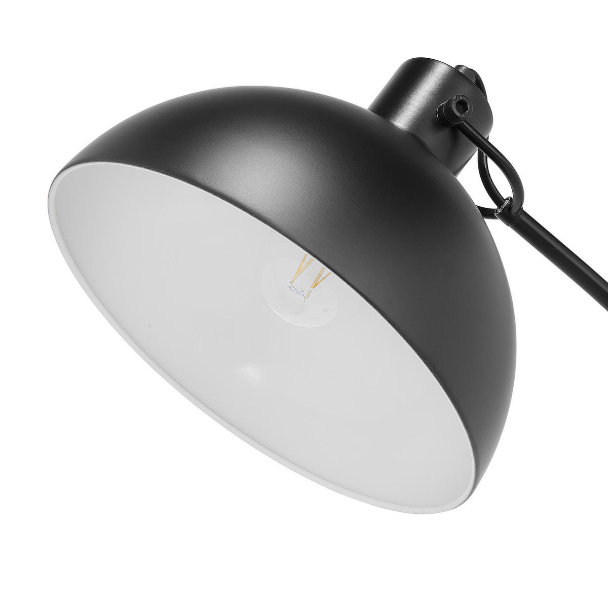 STEHLAMPE Dintel 25/25/155 cm - Schwarz, Metall (25/25/155cm) - Beliani