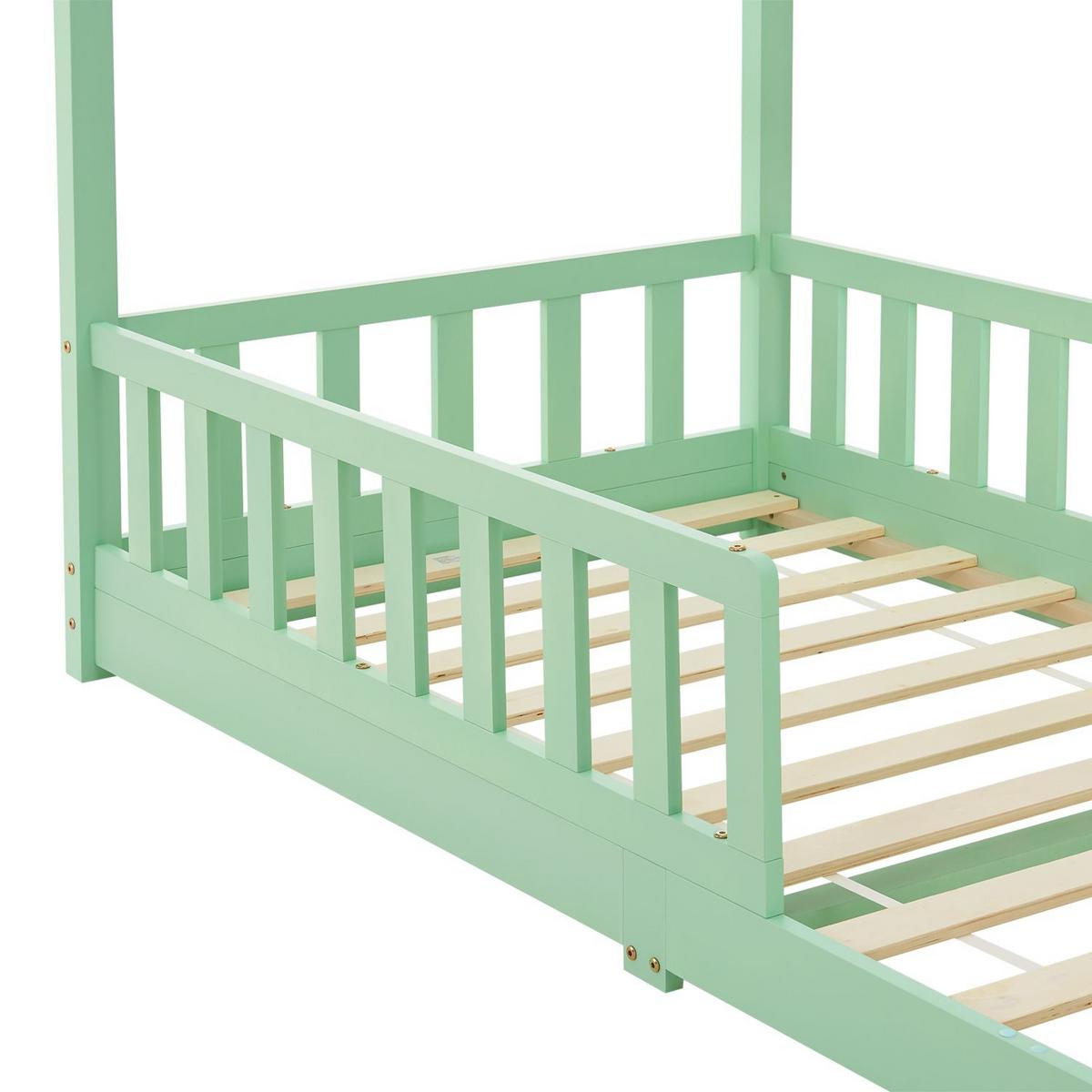 KINDERBETT Marli mint 90x200 cm - Mintgrün, Holz (90/200cm) - Juskys