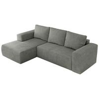 ECKSOFA TRENTINO L Grau Stukture - Links - Schwarz/Grau, Kunststoff/Textil (266/164cm) - MKS