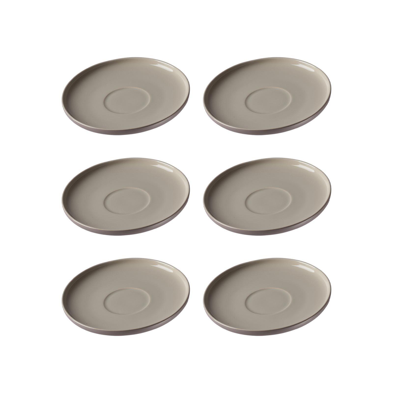 KAFFEEUNTERTASSEN Jasper taupe ø 15.0 cm 6er Set - Taupe, Keramik (15cm) - Ritzenhoff Breker