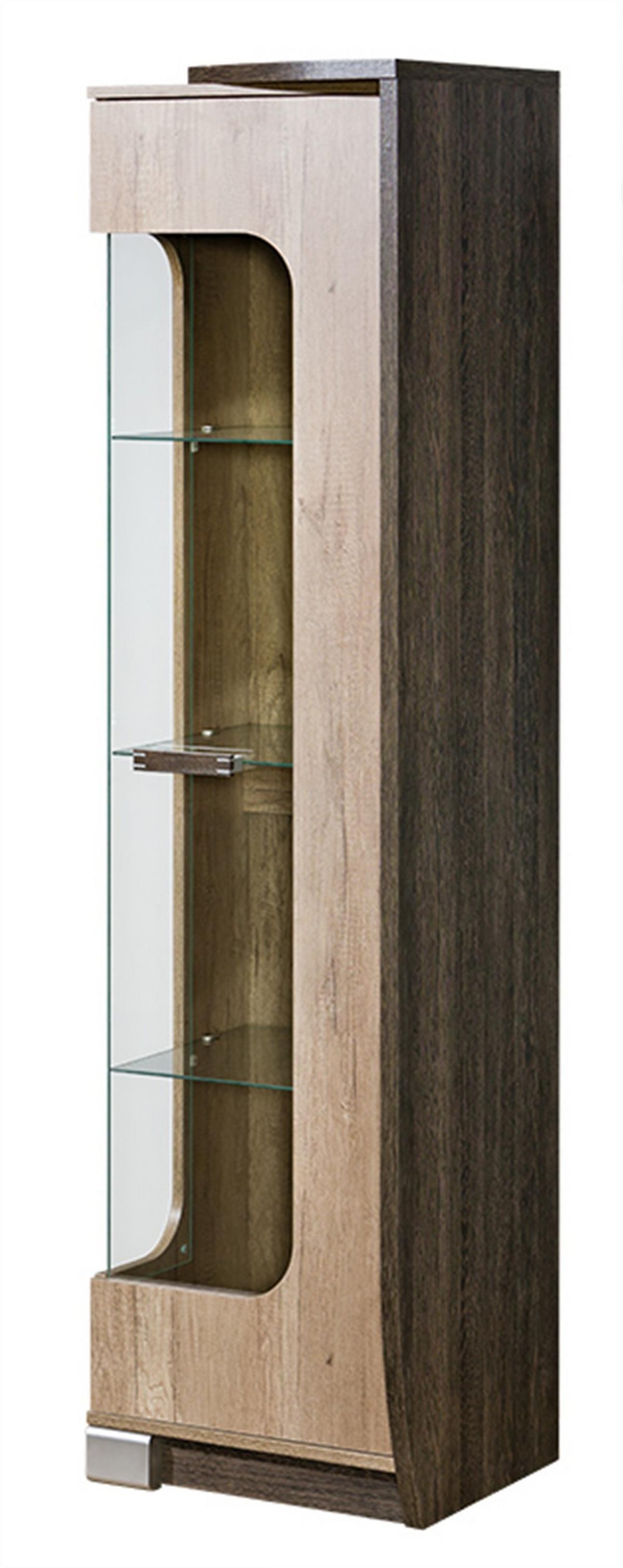 VITRINE PALMERO 192,5/50 cm in Braun - Braun, Holzwerkstoff (50/192.5/46cm) - MASSENO