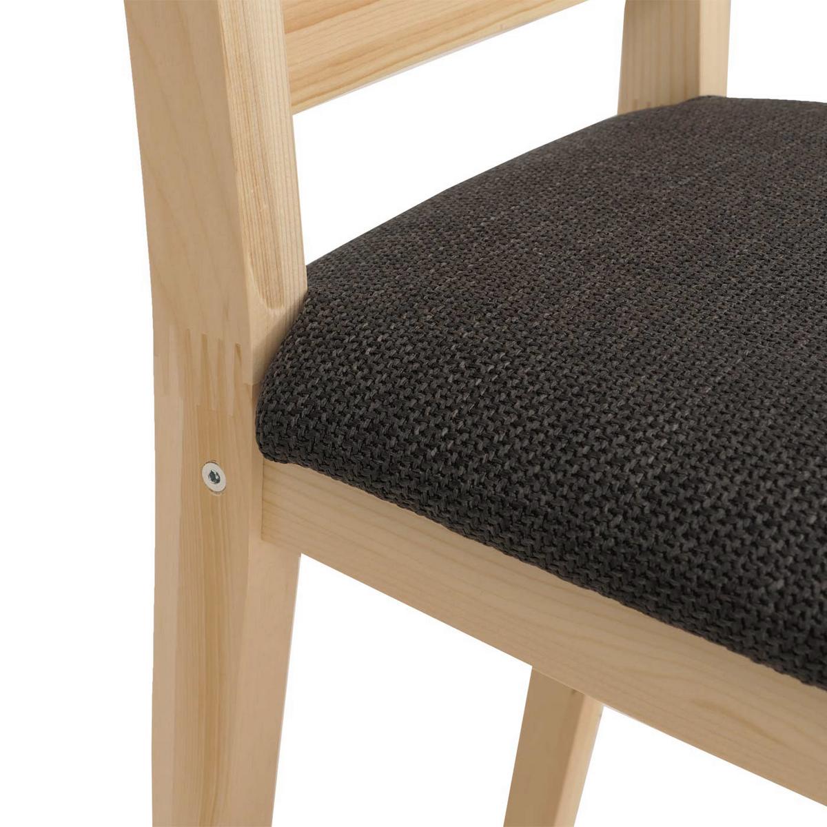ESSZIMMER-SET Kiefer Dekor - Anthrazit/Kieferfarben, Holz - MCW