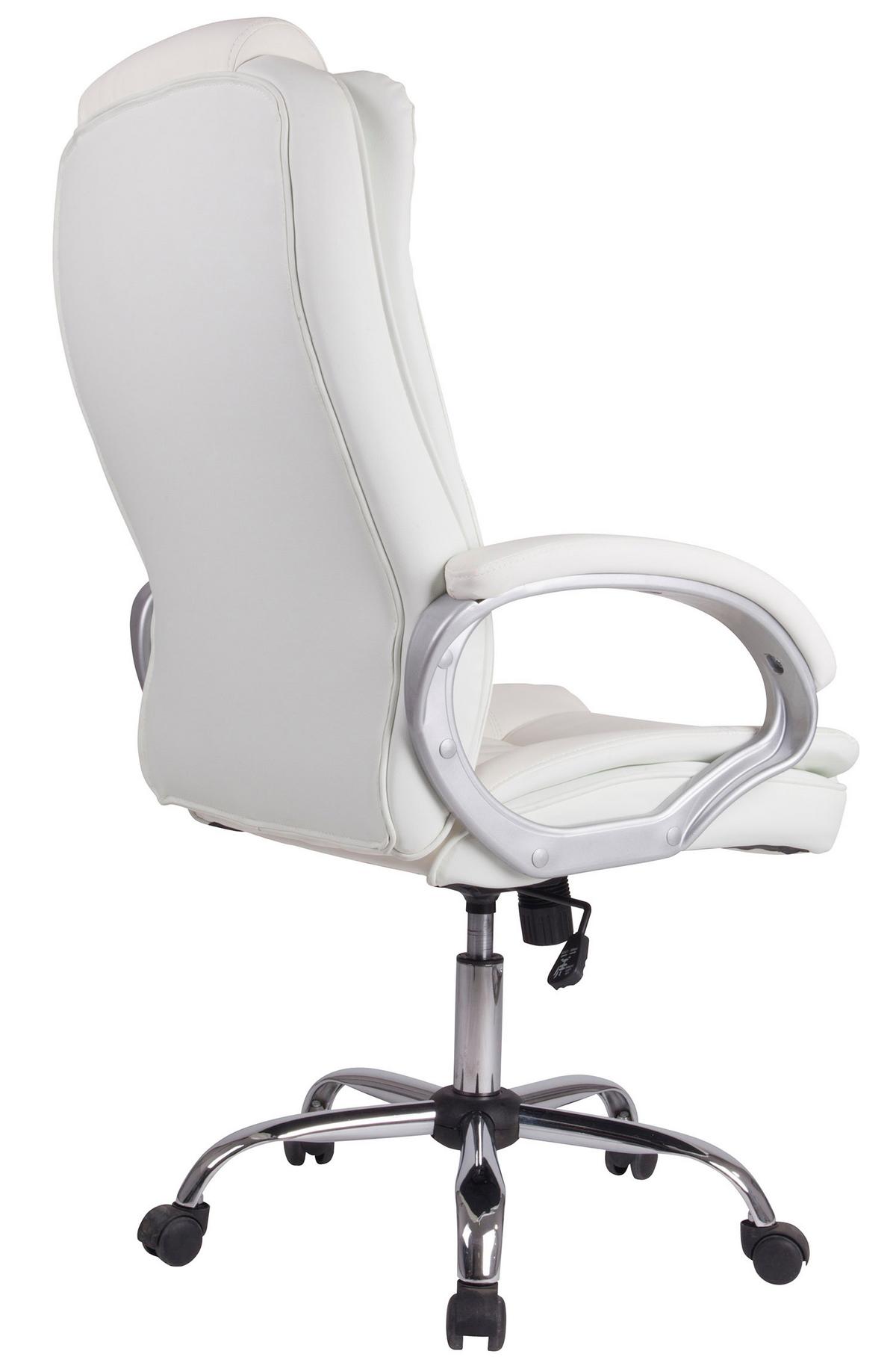 DREHSTUHL Karen Weiß - Weiß, Fell (68/110/72cm) - VS Venta-stock