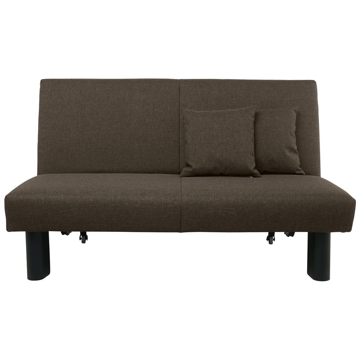 FALTSOFA Kalomira Bezug Flachgewebe Metall schwarz / braun - Braun, Kunststoff (145/84/100cm) - 58aufmkessel