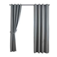 VORHANG 2ER SET »München Dark« HxB 225x145 Grau - Grau, Textil (145/225cm) - Gardinenbox