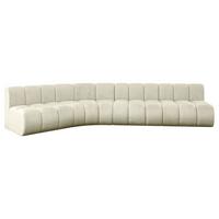 ECKSOFA modulares Sofa Montra-L2 - 381x174x70 cm Beige - Beige, Holzwerkstoff/Textil (381/174cm) - ALTDECOR