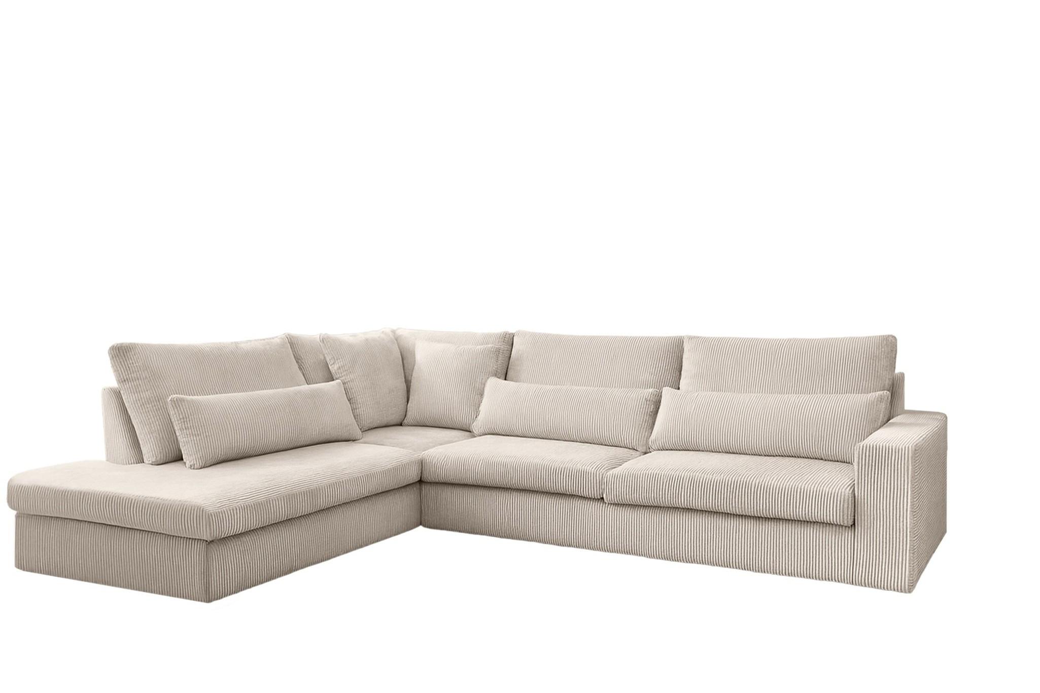 ECKSOFA Thora - Weiß, Holzwerkstoff/Textil (315/245cm) - Fun Möbel