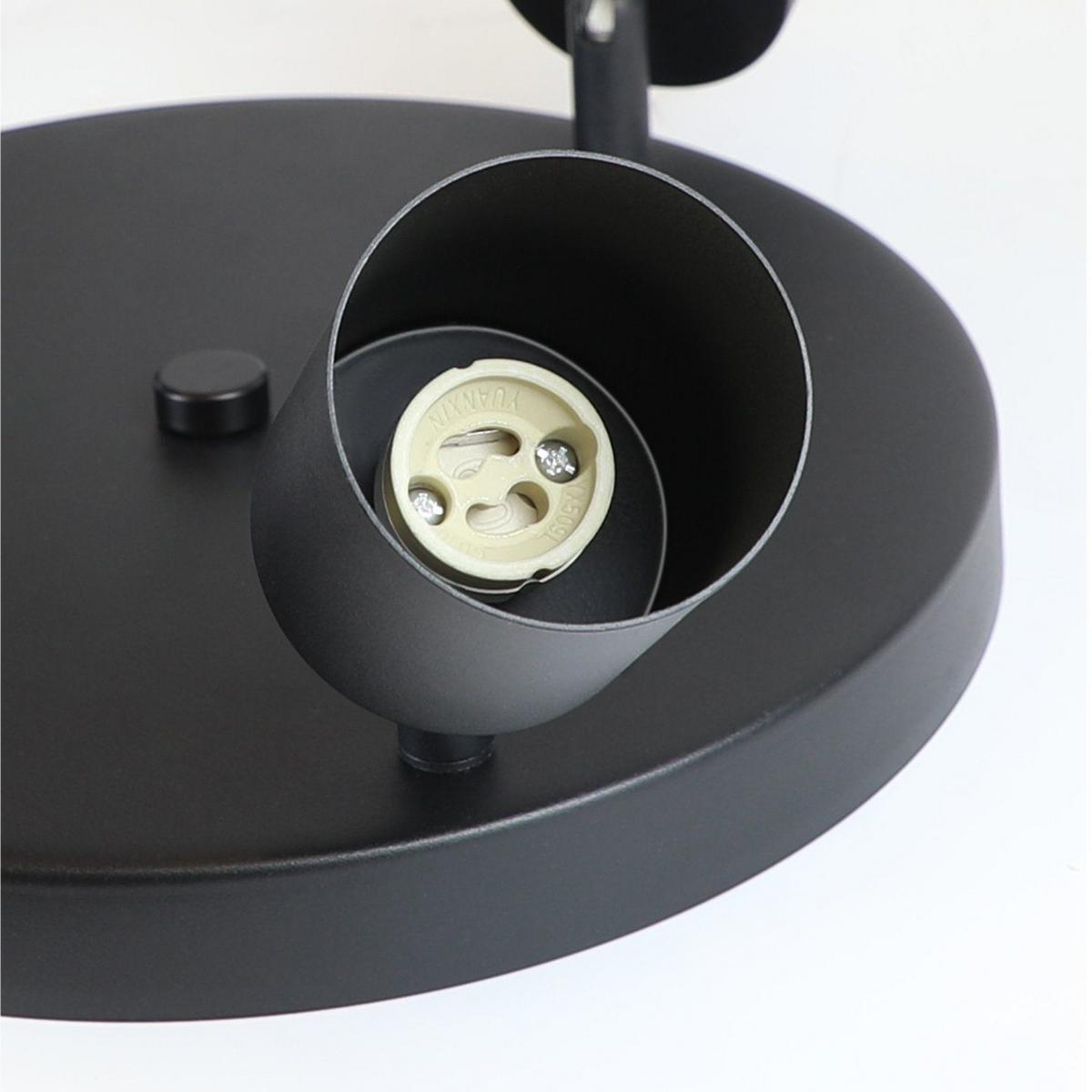DECKENSTRAHLER Freiheit 3-flammig 24/24/14 cm - Schwarz, Metall (24/24/14cm) - Nettlife