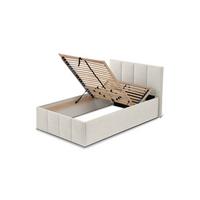 POLSTERBETT Dalas Beige 120 x 200 x 40 cm Bettkasten Mit hochwertiger Matratze H3 (bis 120 kg) und Lattenrost - Beige, Holz (120/200cm) - Halmon Schlafkomfort Betten 