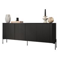 KOMMODE Vera 190 - Schwarz, Holzwerkstoff/Metall (190/80/40cm) - MIRJAN24