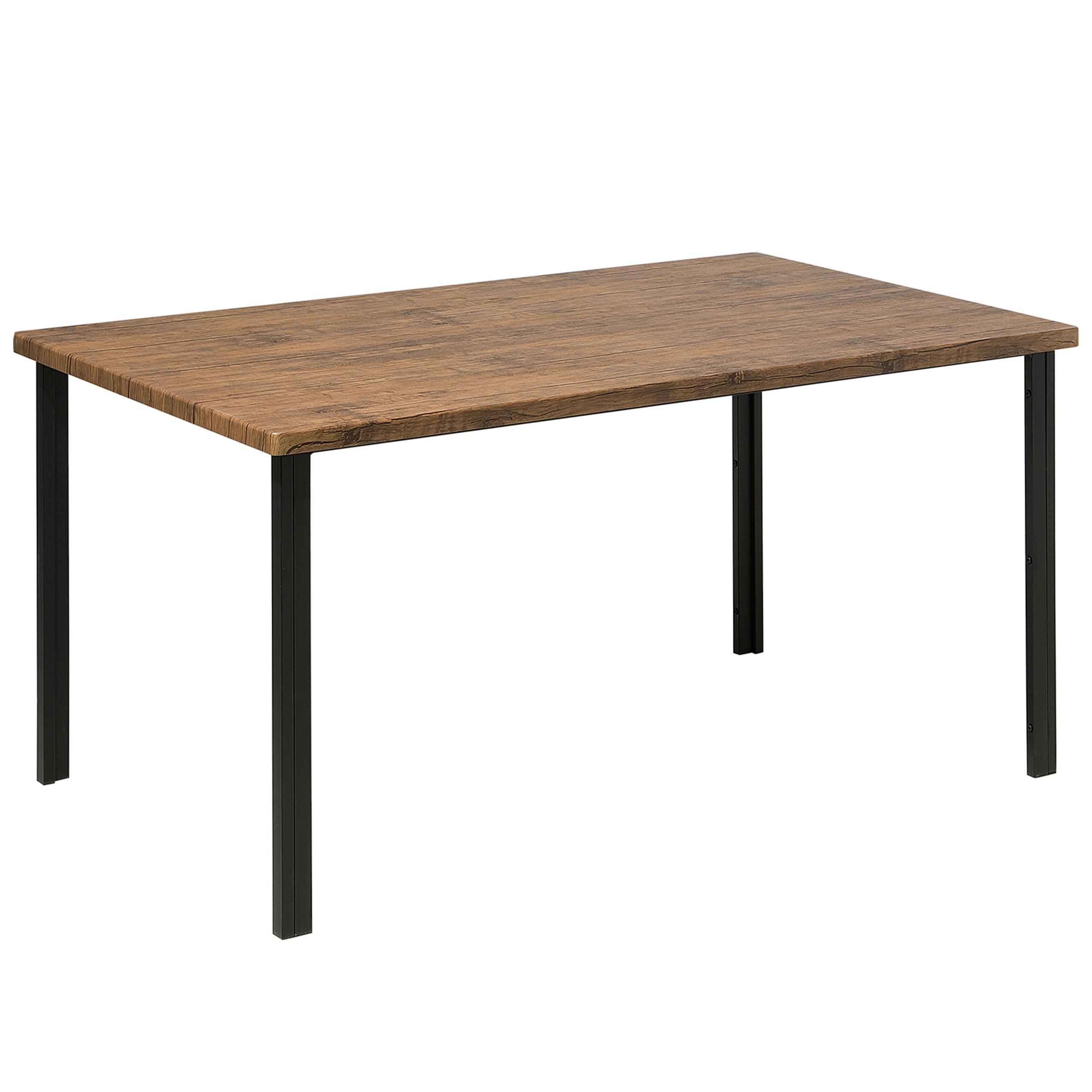 ESSZIMMERTISCH 150/90/75 cm Schwarz, Dunkelbraun Rechteckig Laredo - Schwarz, Holzwerkstoff (150/90/75cm) - Beliani