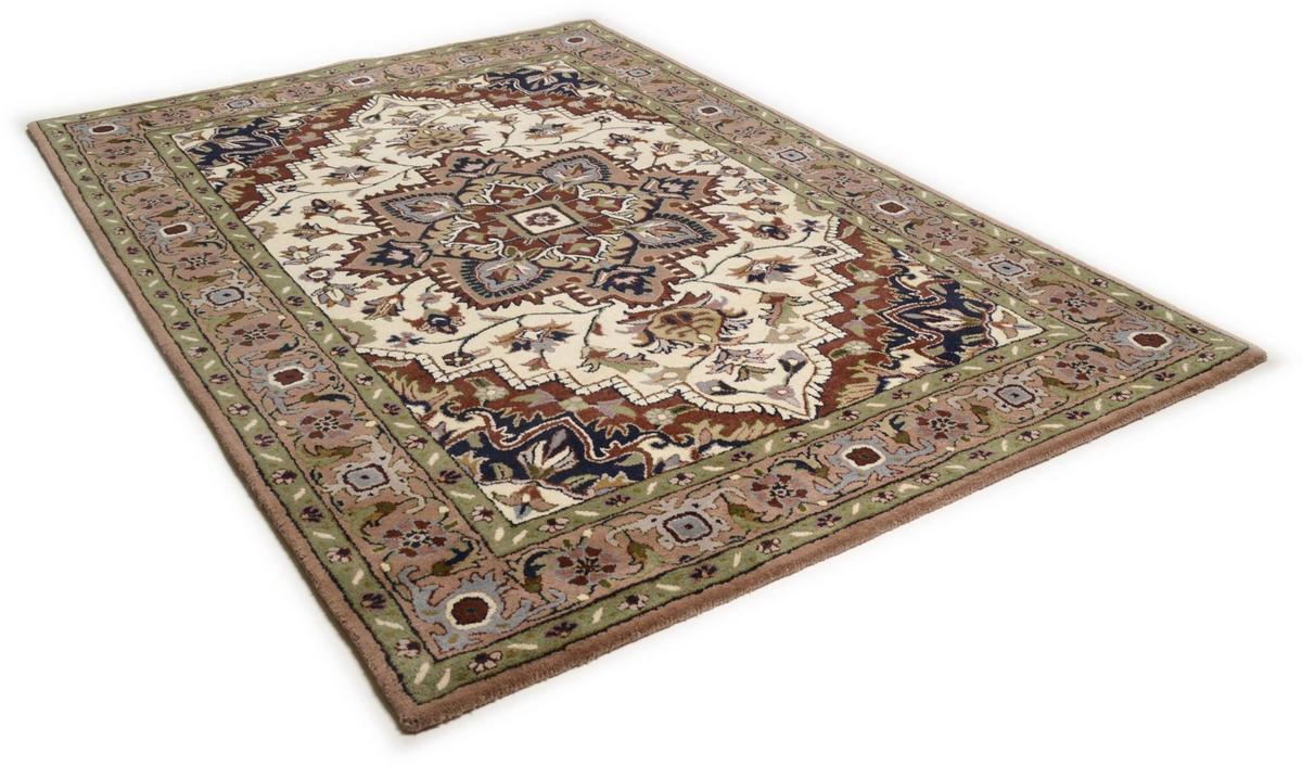 HANDTUFTTEPPICH Royal Heriz 70x140 cm - Creme, Textil (70/140cm) - THEKO