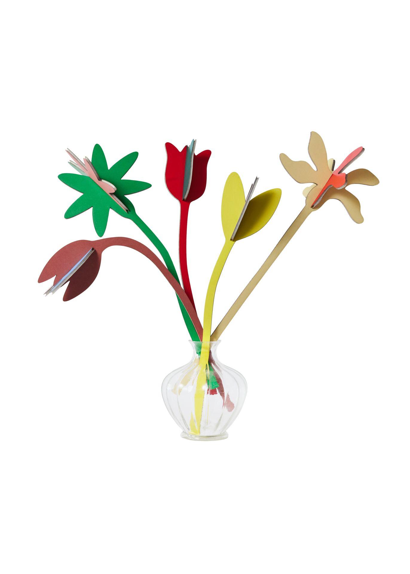 DEKOFIGUR Kräftige Blumenstiele 15/41 cm - Multicolor, Wellpappe (15/41/15cm) - Studio Roof