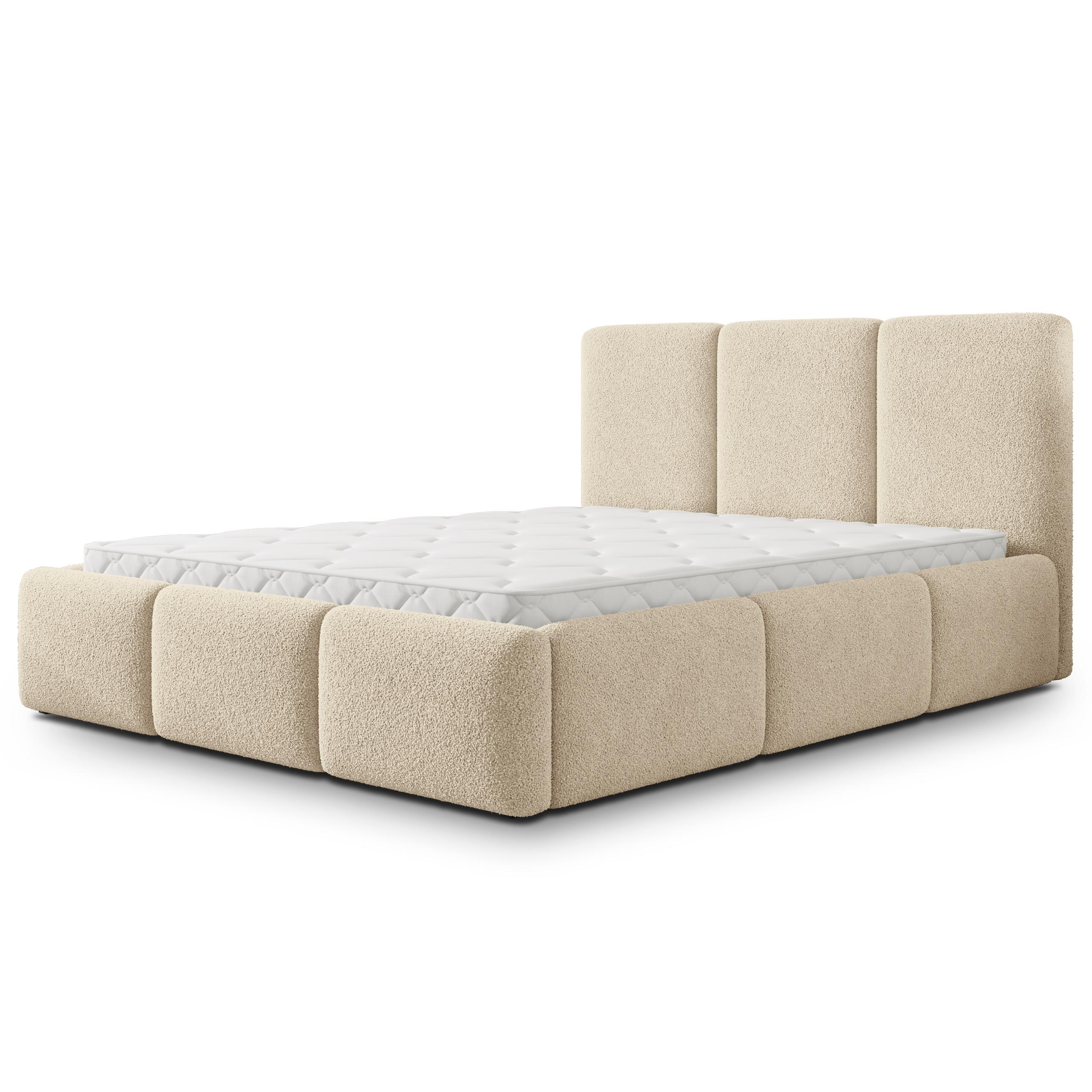 POLSTERBETT ARSIL 140x200 cm mit Bettkästen - Creme - Creme, Holz/Textil (140/200cm) - MASSENO