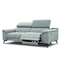 RELAXSOFA FIERO 3-Sitzer mit 1 Relaxfunktion, mintgrün - Schwarz/Mintgrün, Holzwerkstoff/Textil (212/82/103cm) - Wozimo