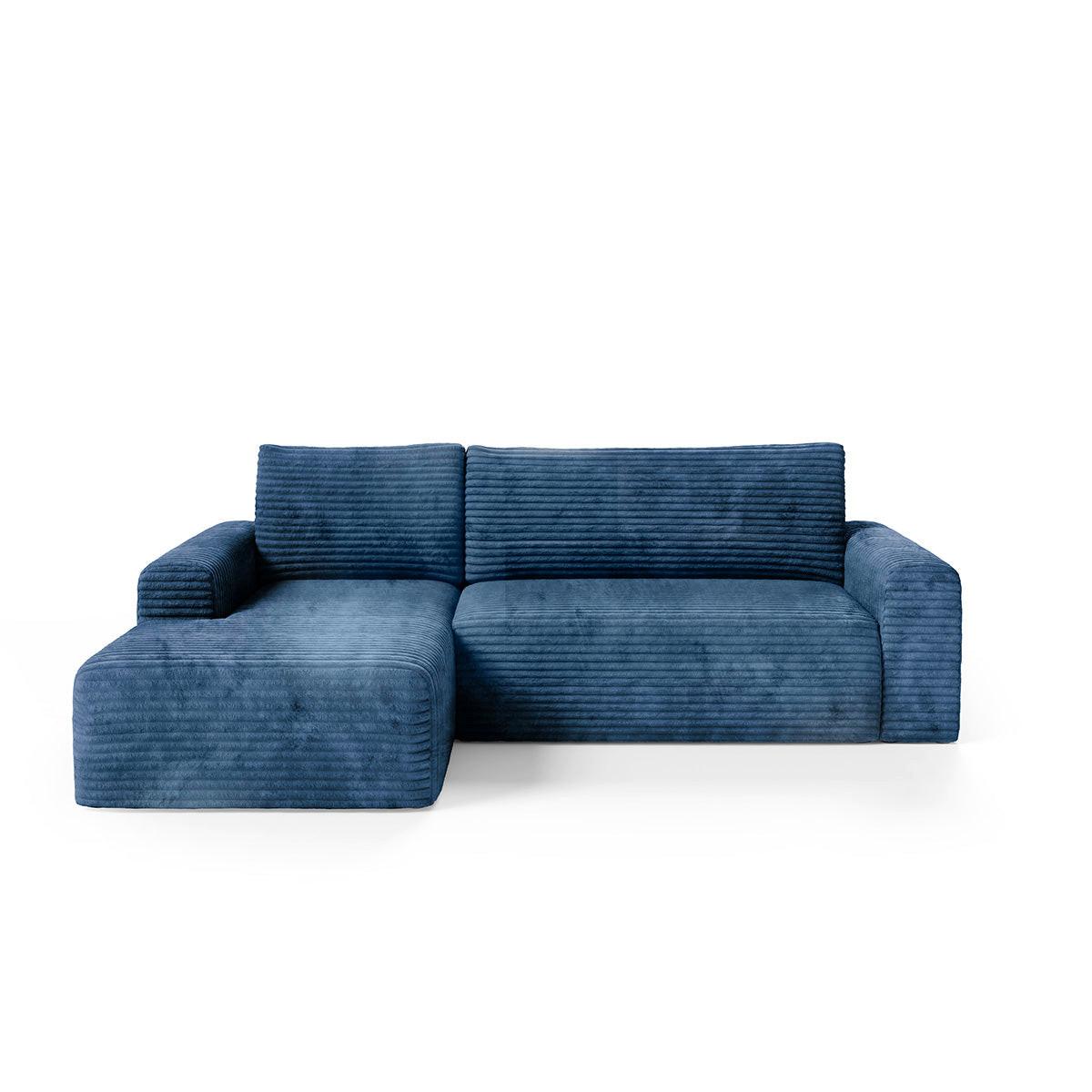 ECKSOFA Romeo 3 Sitzplätze Dunkelblau - Blau, Holz (268/163cm) - Petits-meubles