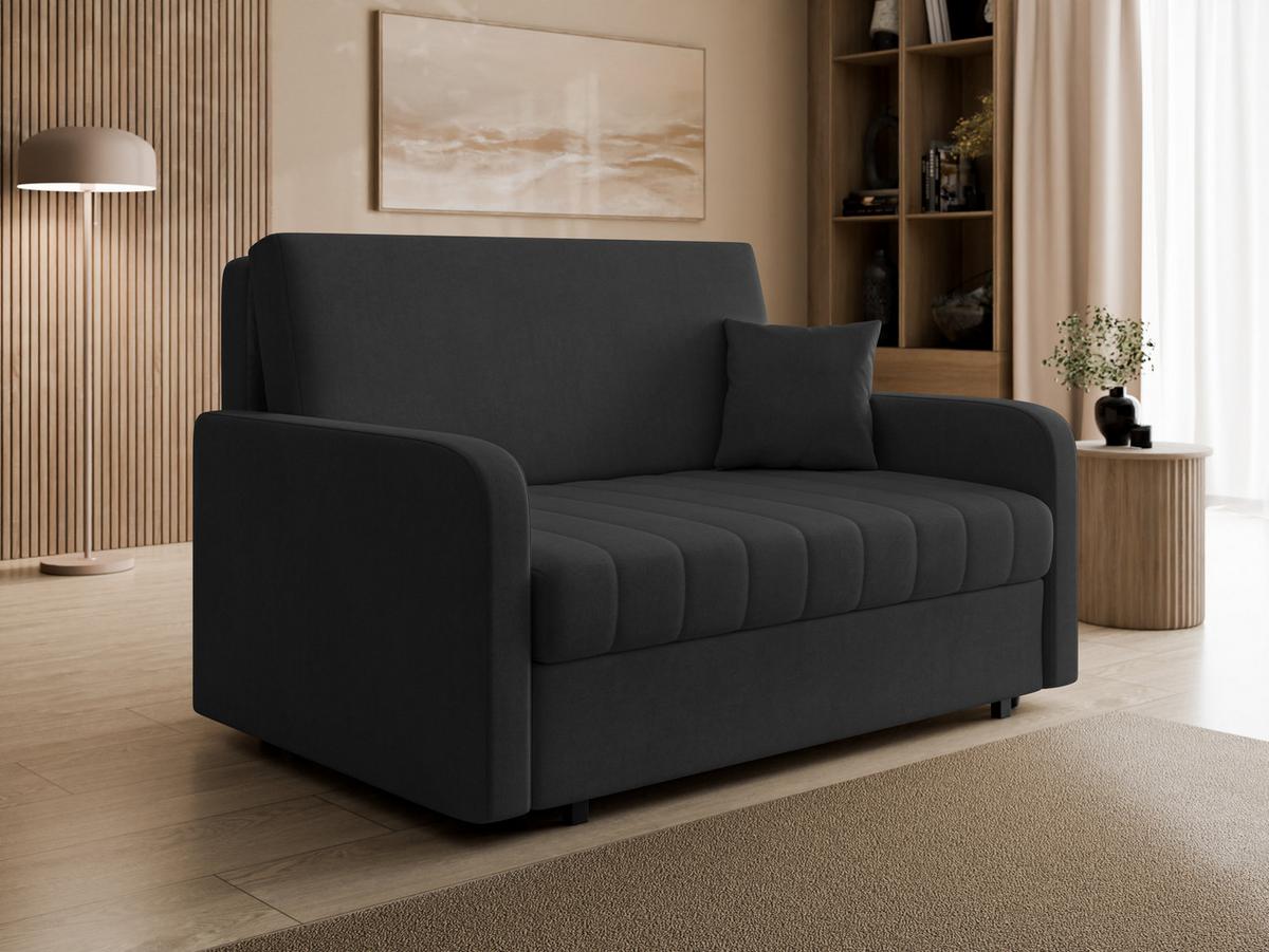 SCHLAFSOFA Viva Silk III - Schwarz, Holz/Textil (152/85/98cm) - MIRJAN24