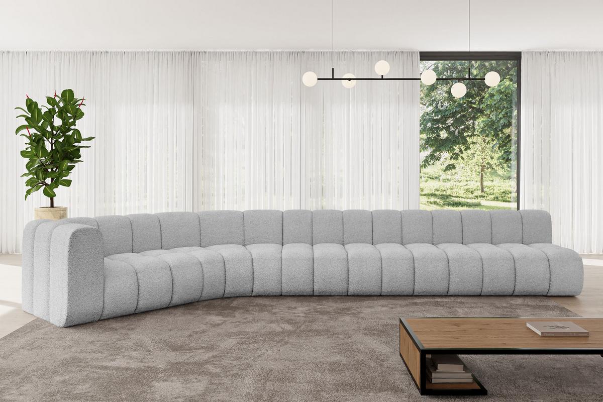 ECKSOFA modulares Sofa Karex-L3 - 490x194x70 cm Hellgrau - Hellgrau, Holzwerkstoff/Textil (490/194cm) - ALTDECOR