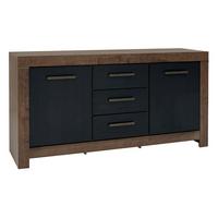 SIDEBOARD Adam Holz und Schwarz - Schwarz, Holzwerkstoff (160/85/45cm) - Petits-meubles