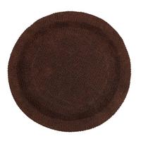 BADEMATTE 80 cm rund, 100% Baumwolle, wendbar - Braun, Textil (80/80cm) - Homescapes