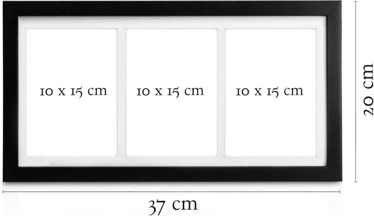 BILDERRAHMEN Galeria 10x15cm Schwarz (2tlg) - Schwarz, Holzwerkstoff (20/2cm) - BoMoe