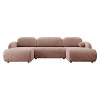 WOHNLANDSCHAFT Dream U - Gelb/Schwarz, Holz/Kunststoff (318/88/160cm) - MIRJAN24
