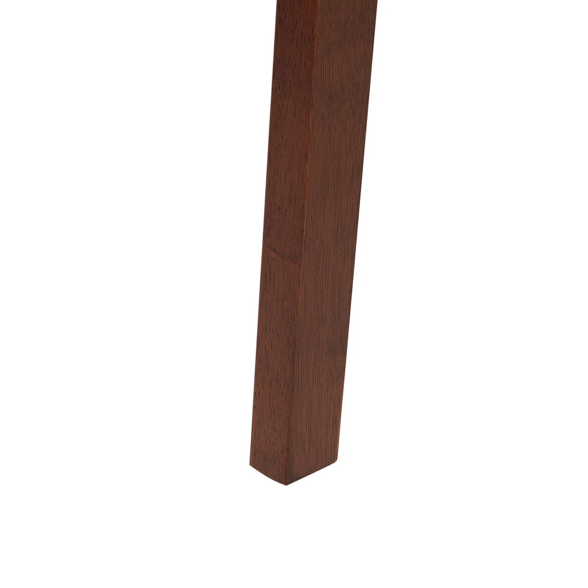 BARSTUHL 2er-Set Dunkelbraun/Beige Ambler - Beige, Holz (44/113/53cm) - Beliani