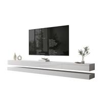 TV-RACK SKY 280 cm, Weiß hochglanz - Weiß, Holzwerkstoff (280/25/34cm) - Lookway