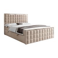 BOXSPRINGBETT ISADORA II SILVER mit Bettkasten und Topper 180x200 cm Royal Velvet 170 - Beige, Textil - Lookway