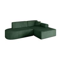 ECKSOFA Ottomane Rechts IREA-L1-v3 - 232x165x77 cm Grün - Currygelb, Holzwerkstoff/Textil (232/165cm) - ALTDECOR