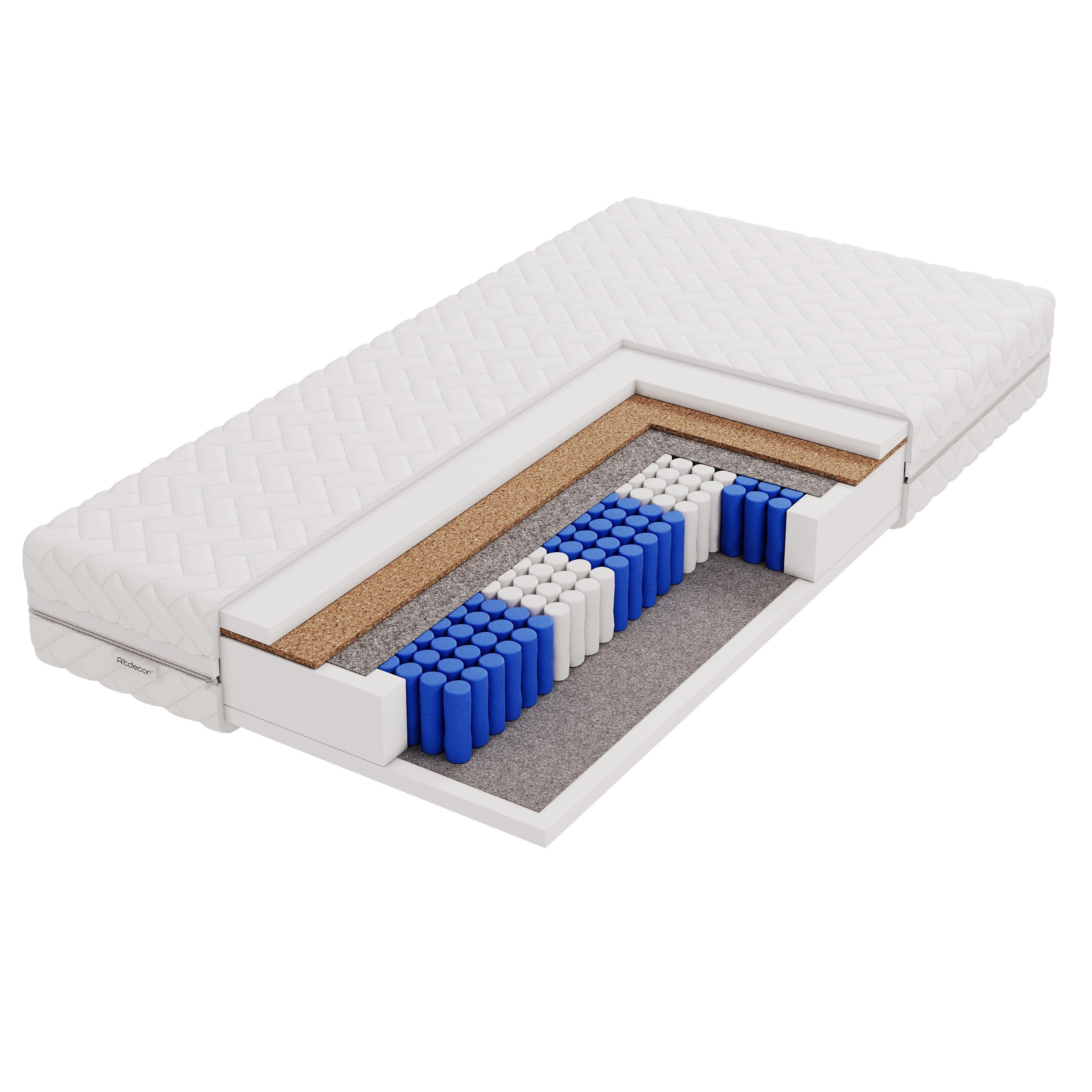 MATRATZE 140x200 Härtegrad H3 & H4 - 20 cm Taschenfederkernmatratze Bett Matratzen BASILA - Weiß, Kunststoff (140/200cm) - ALTDECOR