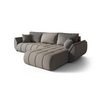 ECKSOFA Misato In Wind - Graubraun, Holzwerkstoff/Textil (280/175cm) - Fun Möbel