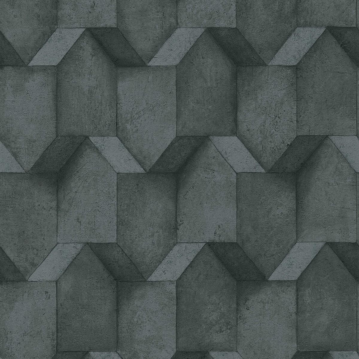 VLIESTAPETE Grau 53/1005 cm - Schwarz, Textil (53/1cm) - KUNSTLOFT