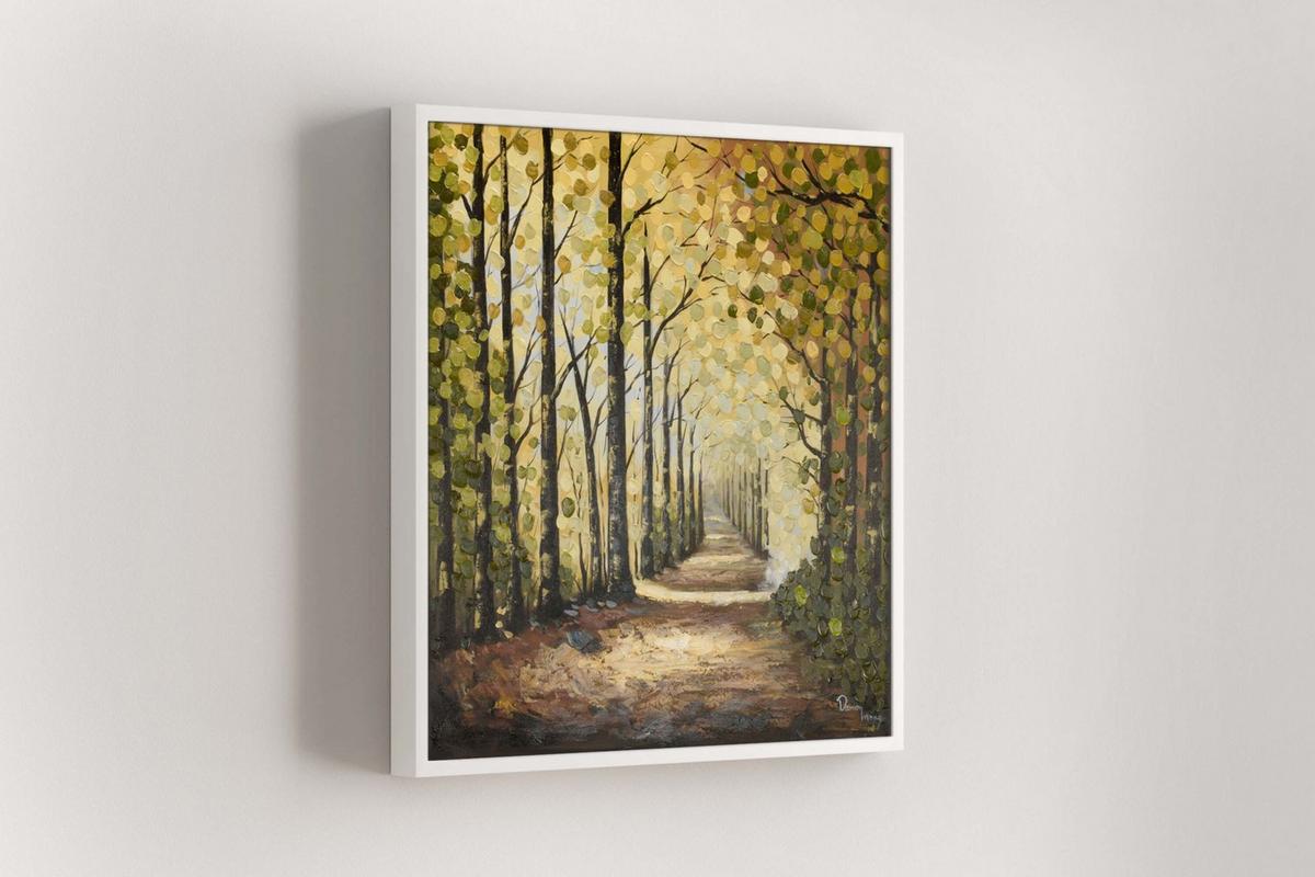 ACRYLBILD HANDGEMALT 80/80 cm - Braun/Grün, Holz/Textil (80/80cm) - KUNSTLOFT