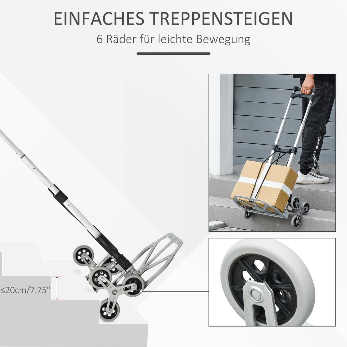 KLAPPBARER Treppensteiger, Silber - Multicolor, Metall (47/100/47cm) - DURHAND