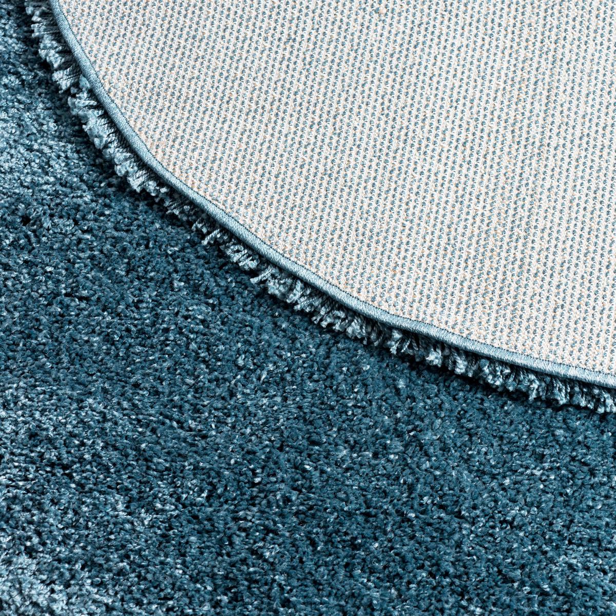 HOCHFLOR LANGFLOR SHAGGY TEPPICH LUXURY RUND - Blau, Textil (120/120cm) - Pergamon