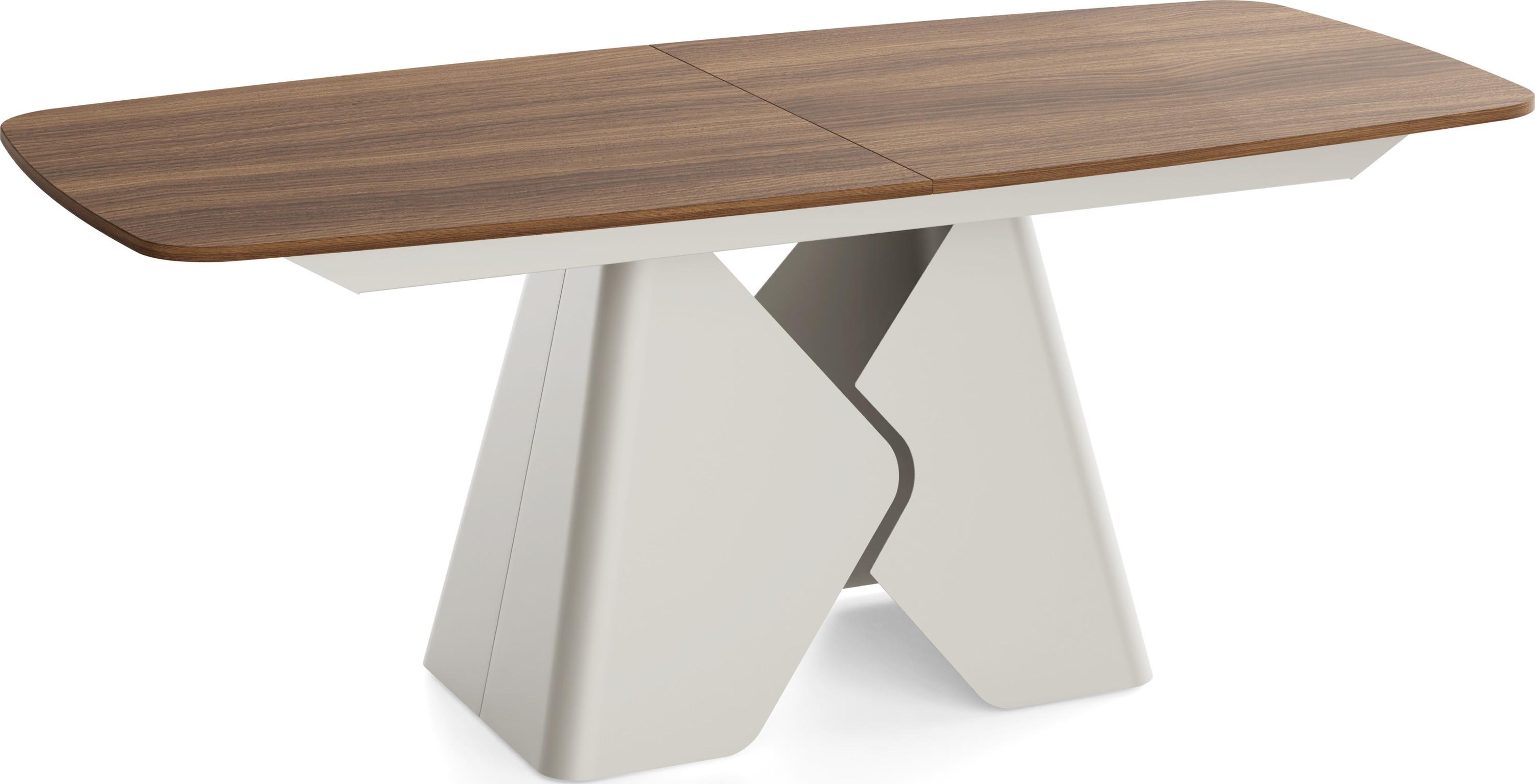 ESSTISCH Vanta rechteckig ausziehbar verlängerbar mit Metallgestell in Kaschmir Grau, Nussbaum Braun 180-270/90/76 cm - Walnussfarben/Schwarz, Holzwerkstoff/Metall (90/270/76cm) - WFL GROUP