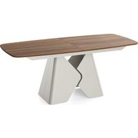 ESSTISCH Vanta rechteckig ausziehbar verlängerbar mit Metallgestell in Kaschmir Grau, Nussbaum Braun 200-290/90/76 cm - Walnussfarben/Schwarz, Holzwerkstoff/Metall (90/290/76cm) - WFL GROUP
