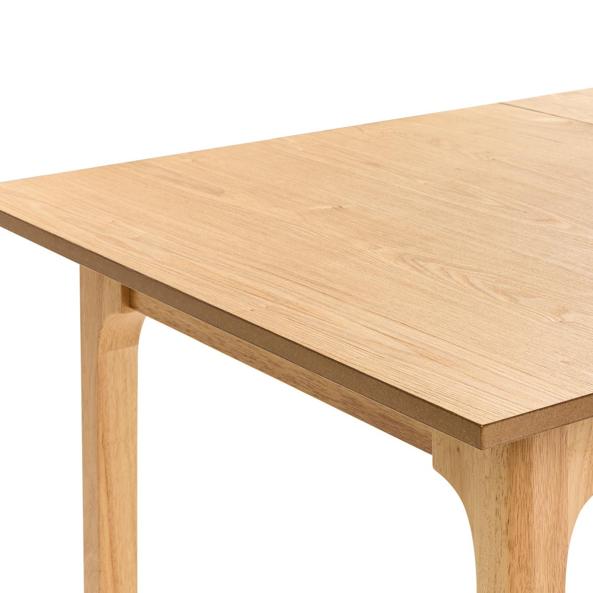 ESSTISCH ausziehbar Helle Esche 160-200/90 cm Delmas - Hellbraun, Holzwerkstoff (160/90/76cm) - Beliani