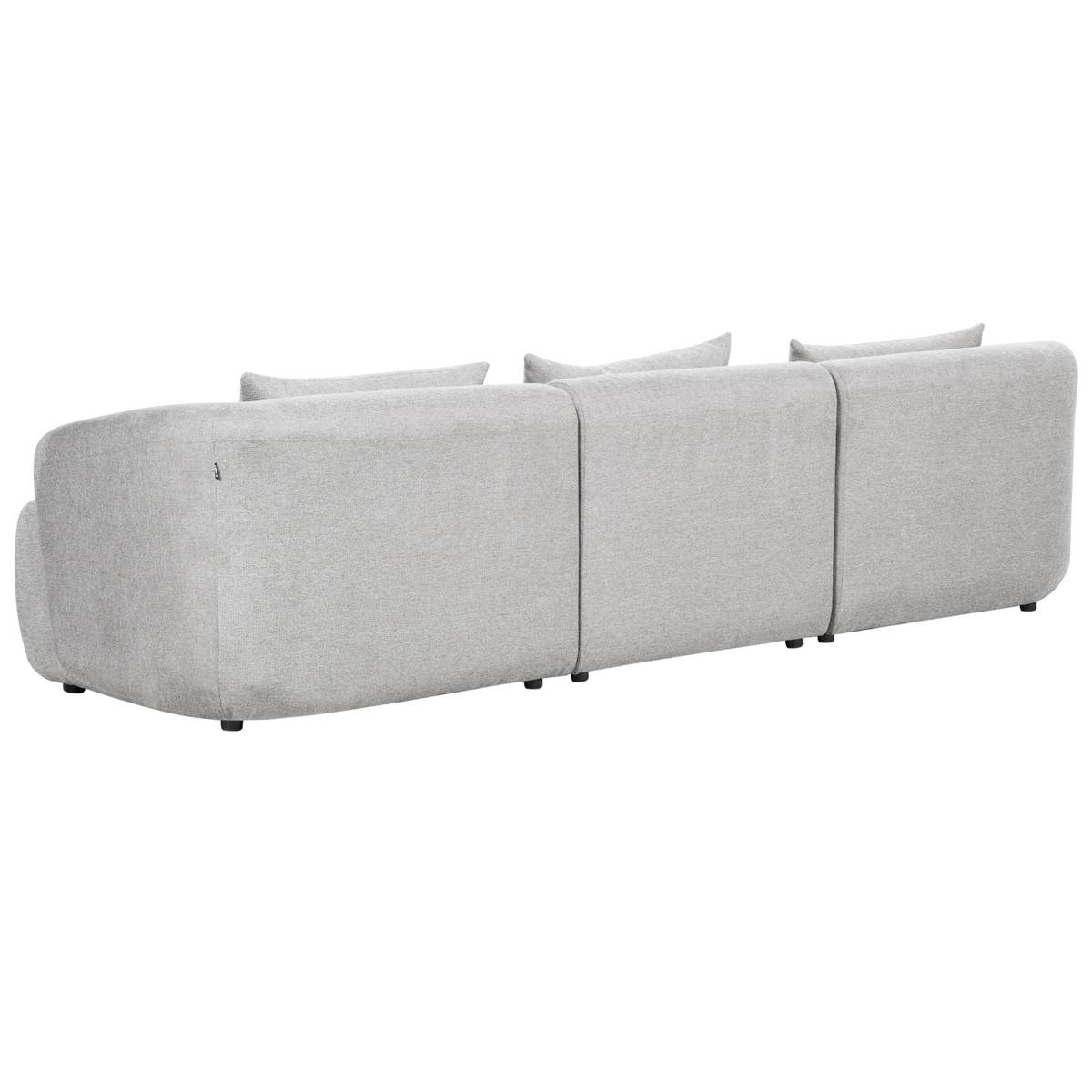 3-SITZER-ECKSOFA Stoff hellgrau linksseitig Svansele - Grau, Textil (278/174cm) - Beliani