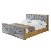 POLSTERBETT mit Bettkasten, Fußteil und Lattenrost, Boxbett mit Matratze H3/H4 - ENZO6-Z 120x200 Grau - Grau, Holzwerkstoff/Textil (120/200cm) - ALTDECOR