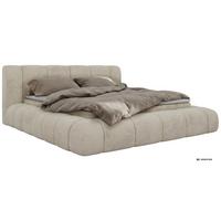 BOXBETT NUBEA 140/200 - Beige Velvet - Topper Visco - H4 - Beige/Schwarz, Kunststoff/Textil (140/200cm) - MKS