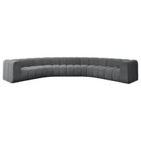 WOHNLANDSCHAFT modulares Sofa Lazro-U1 - 373x373x70 cm Dunkelgrau - Dunkelgrau, Holzwerkstoff/Textil (373/70/373cm) - ALTDECOR