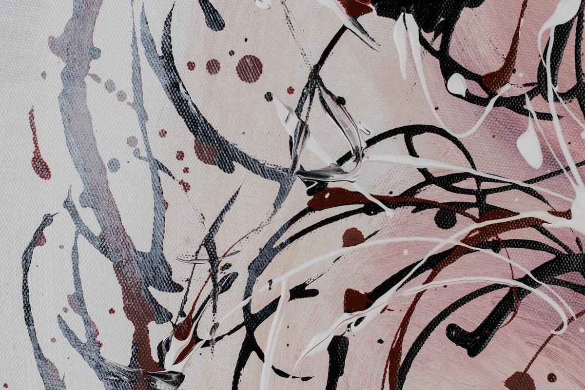 ACRYLBILD HANDGEMALT 60/90 cm - Pink/Grau, Holz/Textil (60/90cm) - KUNSTLOFT