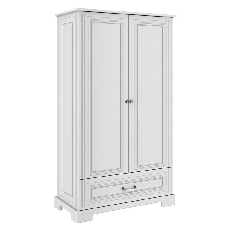 SCHRANK 2 Türen Weiß - Weiß, Holzwerkstoff (102/180/51cm) - Petits-meubles