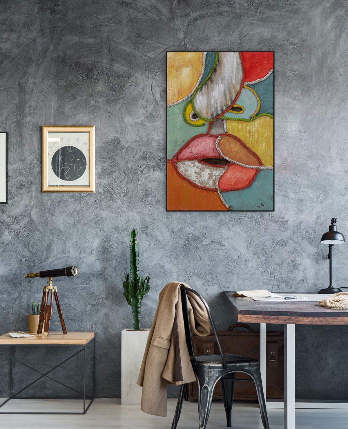 ACRYLBILD HANDGEMALT 60/90 cm - Multicolor, Holz/Textil (60/90cm) - KUNSTLOFT