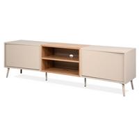 TV-LOWBOARD Kaschmir, Eiche Artisan 175 cm, TV Unterteil mit Push-to-Open - Kaschmir/Eiche Artisan, Holzwerkstoff (175/50/37.5cm) - Furn.Design