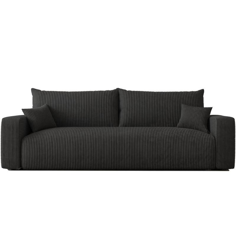 SCHLAFSOFA PIANO mit Bettkasten, Anthrazit - Anthrazit, Textil (246/79/93cm) - Idohome