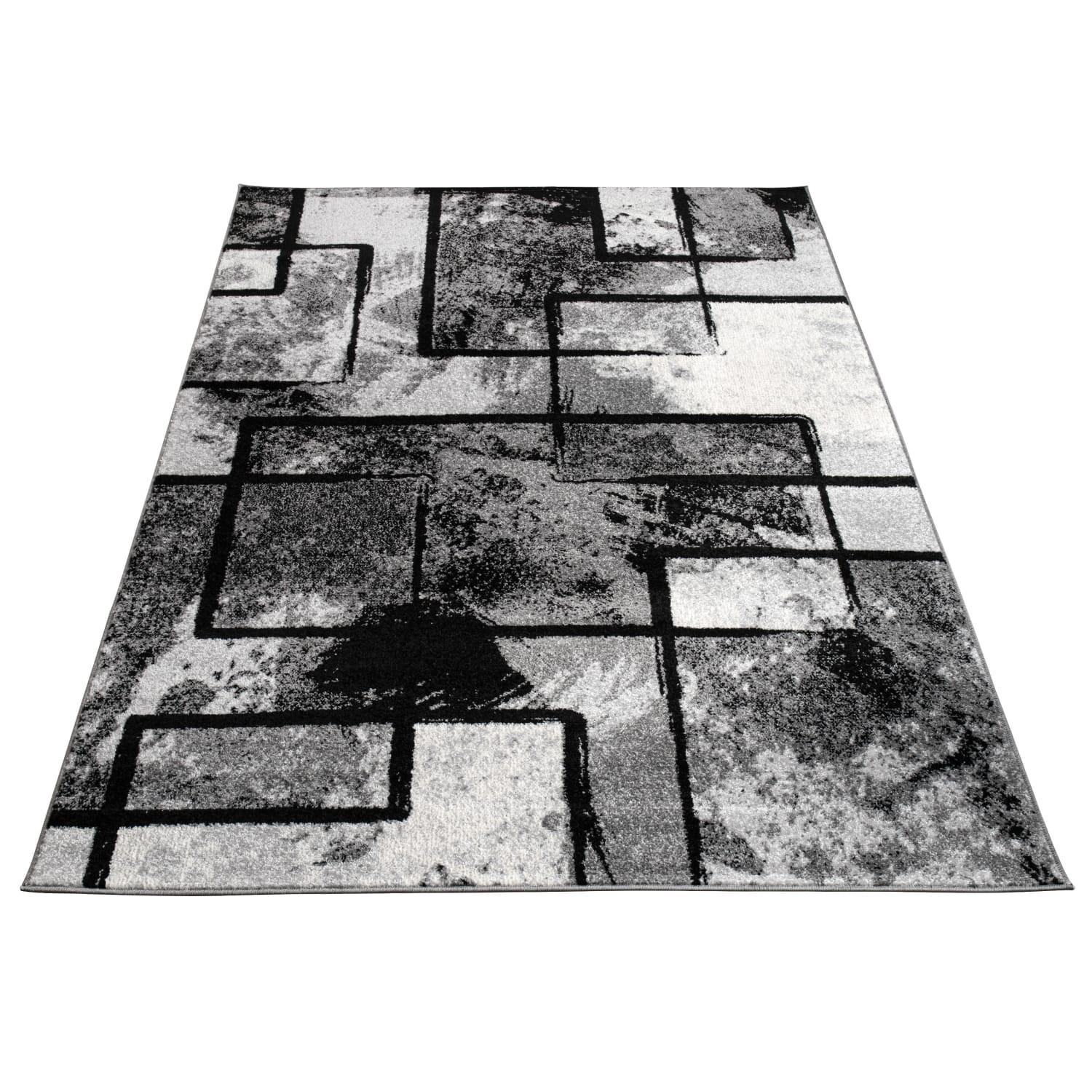 KURZFLORTEPPICH, geometrisch, Grau, 160 x 230 cm - Grau, Textil (230/160cm) - KADIMA DESIGN